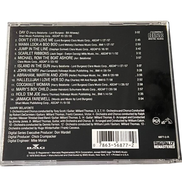 Harry Belafonte All Time Greatest Hits Vol. 1 CD Album - Picture 3 of 4